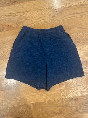 lululemon athletica navy heather running shorts